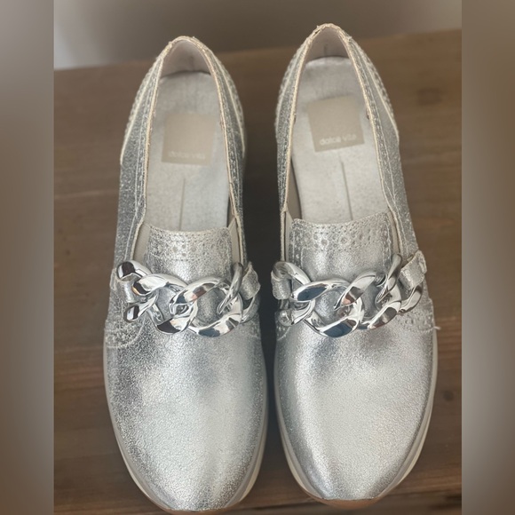 Dolce Vita Silver Platform Shoes - Picture 6 of 6